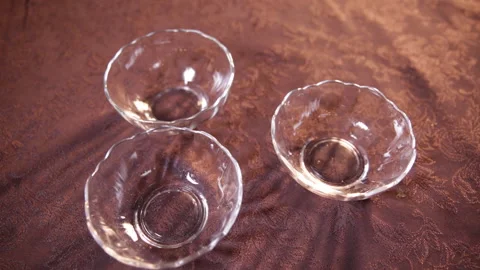 Glass bowl transparent kitchenware (2) Stock Footage 202154850