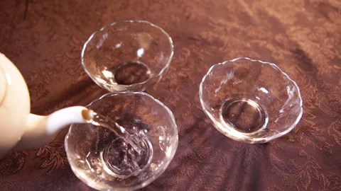 Glass bowl transparent kitchenware (3) Stock Footage 202154852