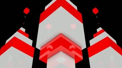 Glass box array with alpha Stock Footage 22250822