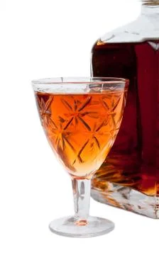 Glass of brandy Stock Photos