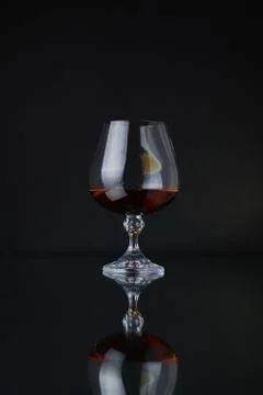 Glass of brandy Stock Photos