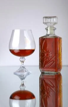 Glass of brandy Foto stock