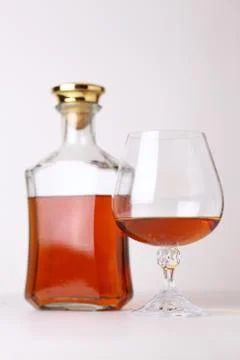 Glass of brandy Stock Photos