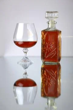 Glass of brandy Stock Photos