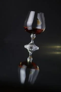 Glass of brandy Stock Photos