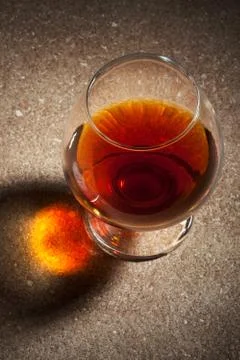 A glass of brandy Foto stock