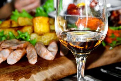 A glass of brandy Stock Photos