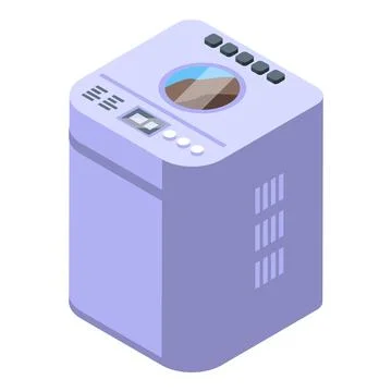 Glass bread maker icon isometric vector. Food machine Stock Illustration
