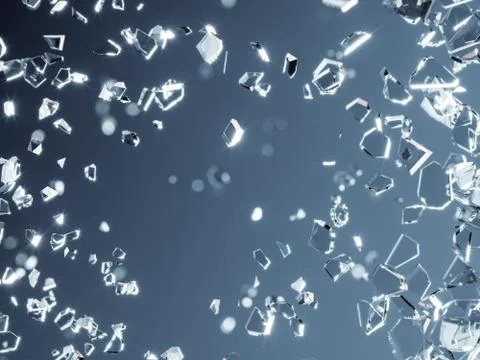 Glass break, 3d Stock Illustration