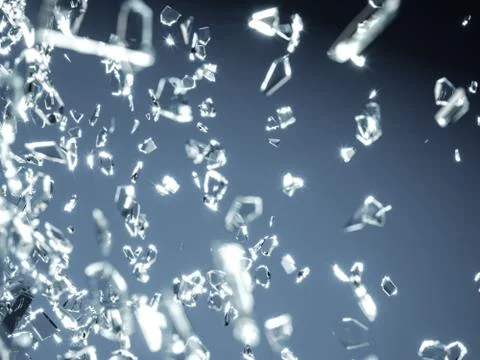 Glass break, 3d Stock Illustration