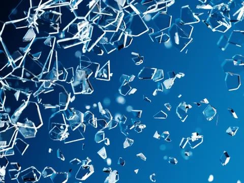 Glass break, 3d Stock Illustration