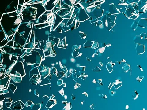 Glass break, 3d Stock Illustration