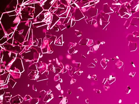 Glass break, 3d Stock Illustration