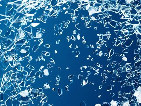 Glass break, 3d Stock Illustration