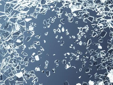 Glass break, 3d Stock Illustration