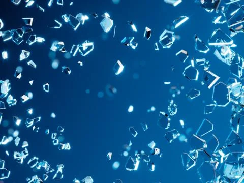 Glass break, 3d Stock Illustration