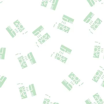 Glass break sensor glyph vector seamless pattern Stock Illustration