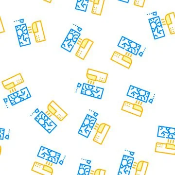 Glass break sensor vector seamless pattern Stock Illustration
