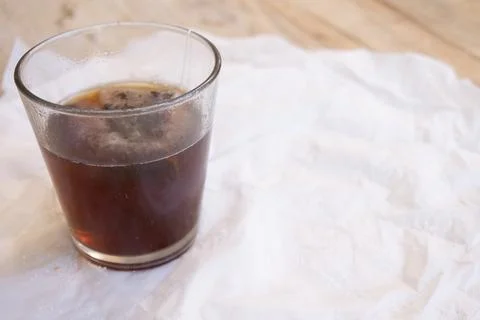 Glass of brewed tea on white background Stock Photos