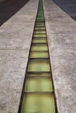 Glass brick sidewalk Stock Photos