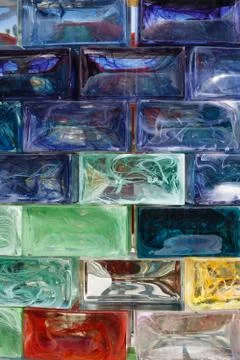 A glass brick wall background Foto stock