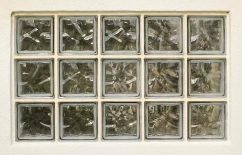 Glass brick window Stock Photos