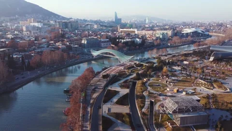 Glass Bridge In The City Stock Footage 168958129