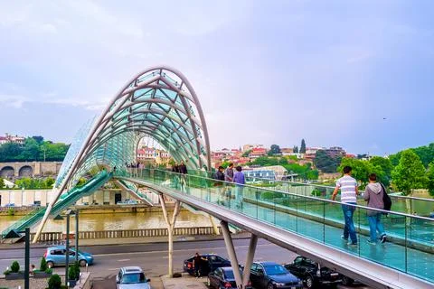 The glass bridge Stockfoto's