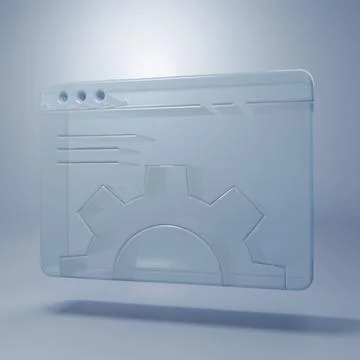 Glass Browser setting icon isolated on grey background. Adjusting, service,.. Stock Illustration