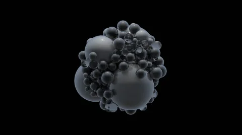 Glass Bubbles Interacting Rotating Stock Footage 40105243