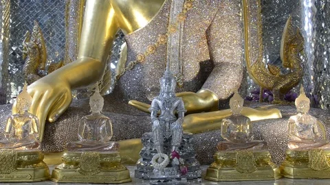Glass Buddha Statue with panning. Stock Footage 79745145