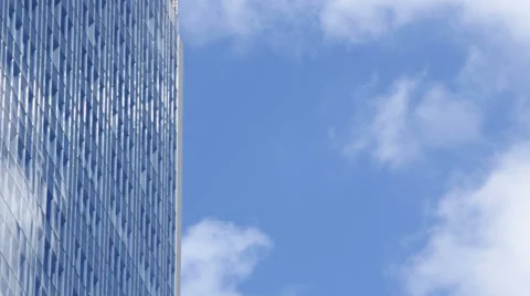 Glass building cloud timelapse Stock Footage 39346666