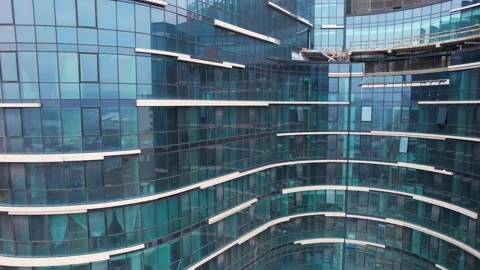 Glass building construction Stock Footage 237871055