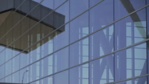Glass building facade, reflection, architecture Stock Footage 278396883