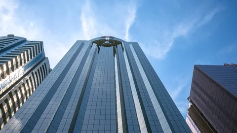 Glass building pan Stock Footage 105623517