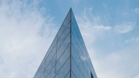 Glass building refraction, time lapse Stock Footage 61773328