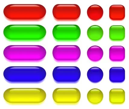 Glass button Stock Illustration