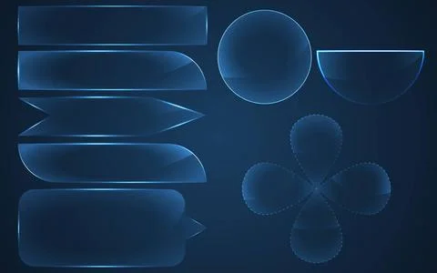 Glass buttons set. Vector illustration Glass buttons set. Vector illustrat... Stock Photos