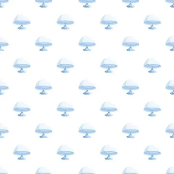 Glass cake stands seamless pattern with domes Stock Illustration