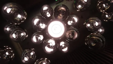 Glass ceiling lights, camera movement Stock Footage 275078902