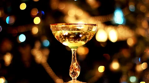 Glass Of Champagne Stock Footage 38278580
