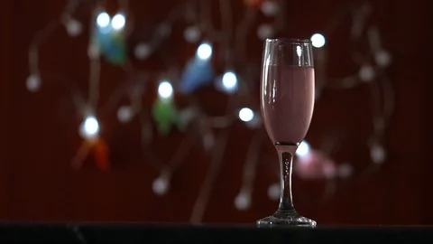 Glass Of Champagne Stock Footage 96731380