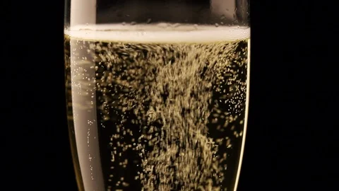 Glass of champagne Stock Footage 100300666