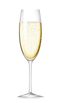 Glass of champagne Stock Illustration