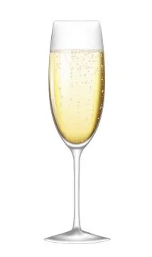 Glass of champagne Stock Illustration