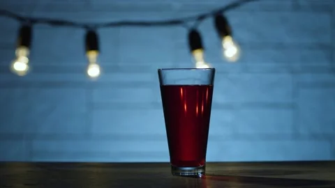 Glass of cherry juice Stock Footage 143095987