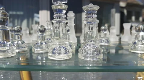 Glass chess outside in the balcony 1080 Stock Footage