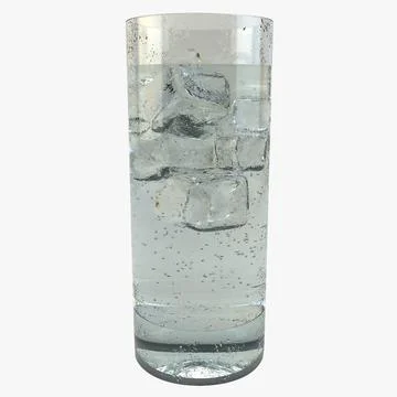 Glass of Chilled Water 3D Model