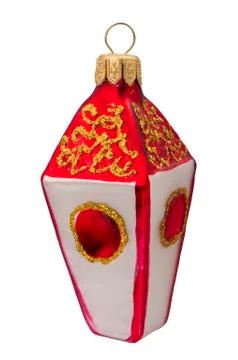 Glass christmas decorations Stock Photos