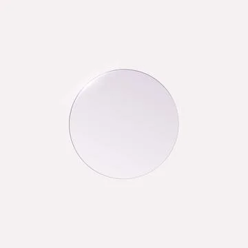 Glass circle, 3d vector round form glass plate with glares, realistic 스톡 일러스트
